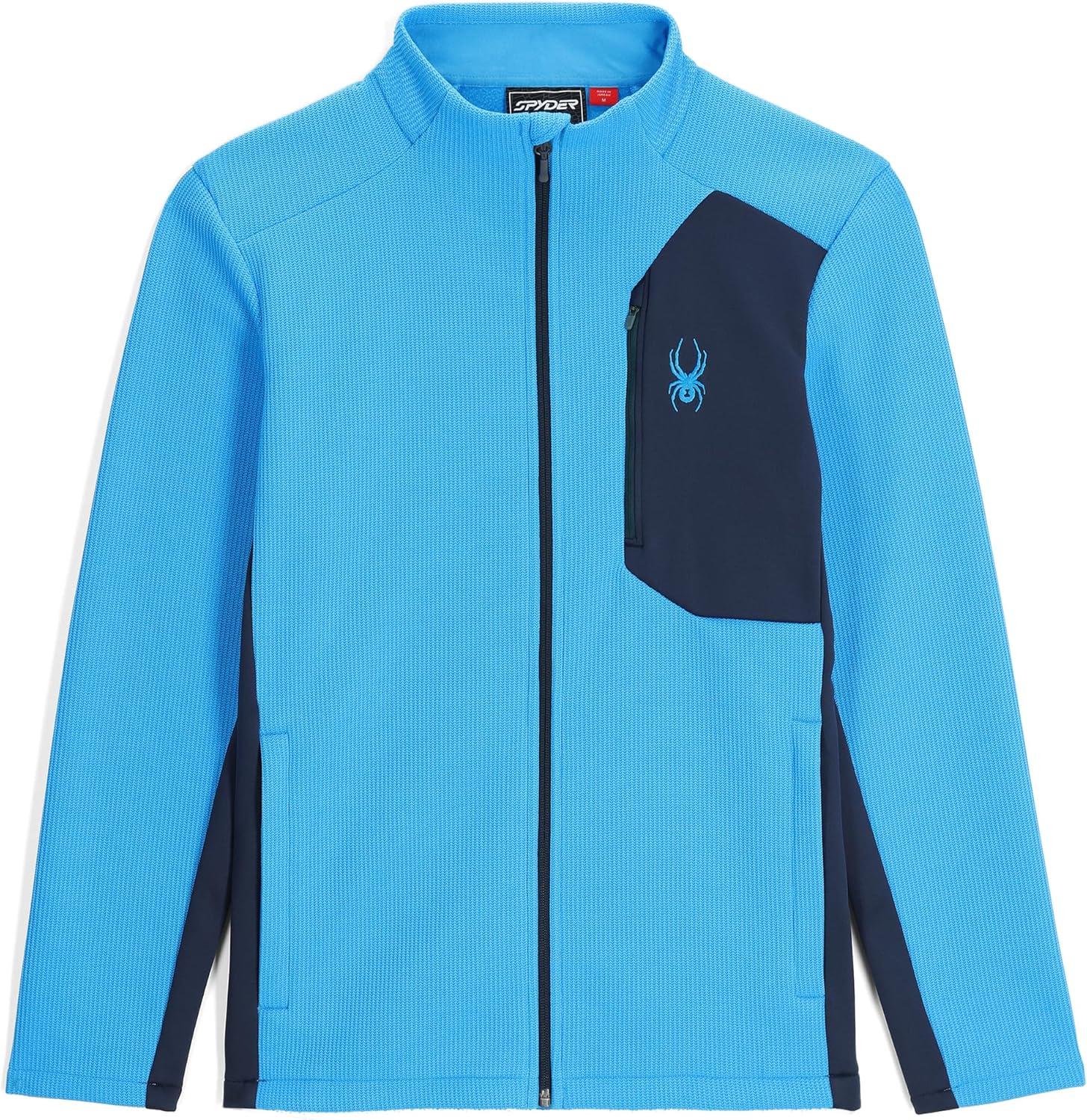 imageSpyder Mens Bandit Hybrid Full Zip Mid Layer JacketAether Blue