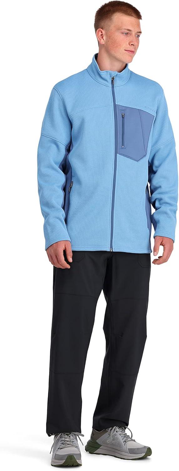 imageSpyder Mens Bandit Hybrid Full Zip Mid Layer JacketChambray