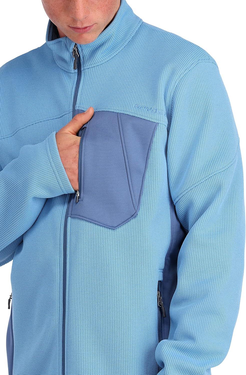 imageSpyder Mens Bandit Hybrid Full Zip Mid Layer JacketChambray