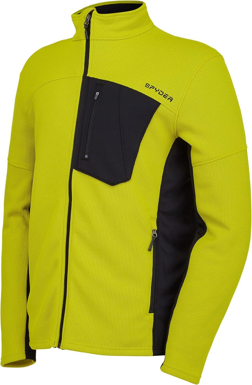 imageSpyder Mens Bandit Hybrid Full Zip Mid Layer JacketCitron