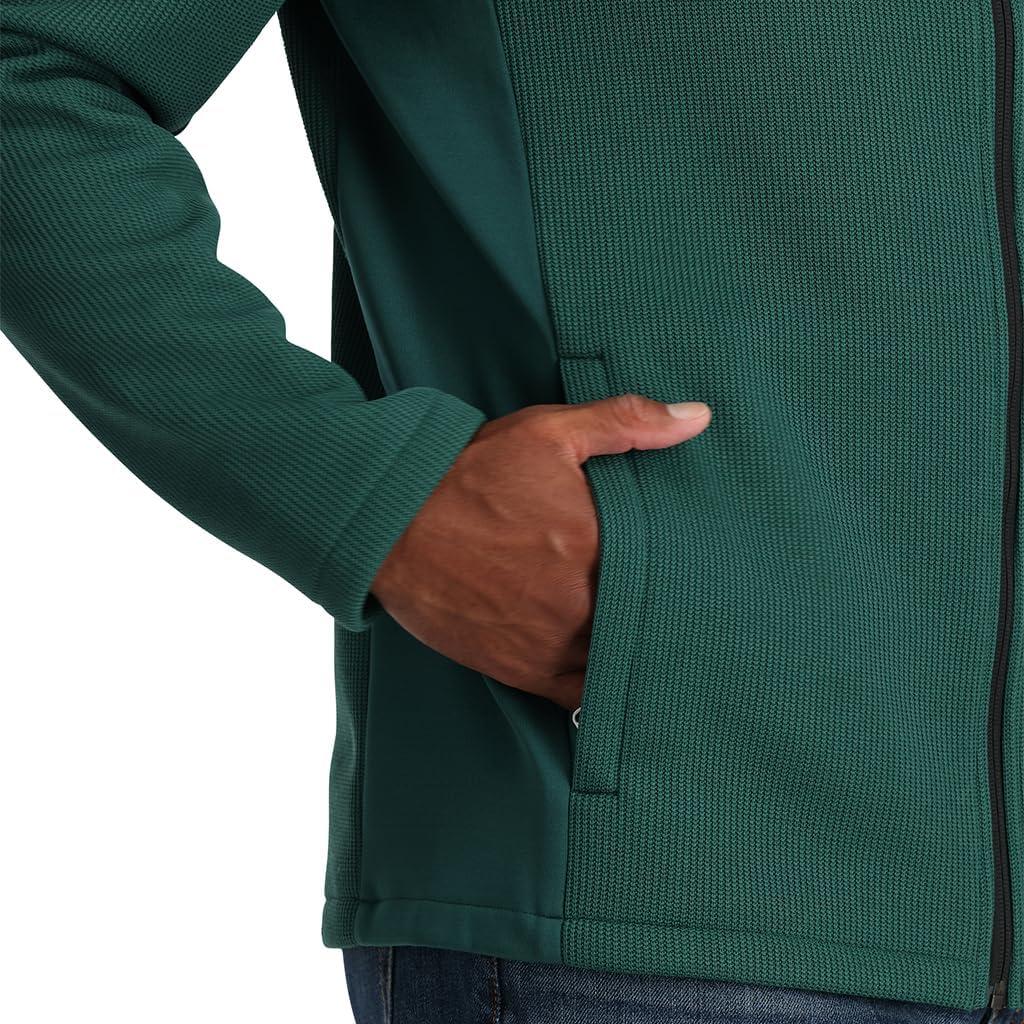 imageSpyder Mens Bandit Hybrid Full Zip Mid Layer JacketCypress Green