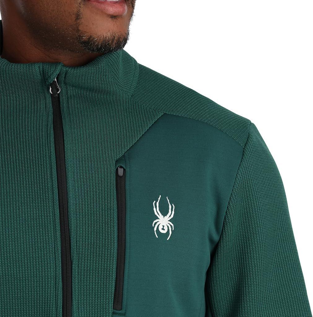 imageSpyder Mens Bandit Hybrid Full Zip Mid Layer JacketCypress Green