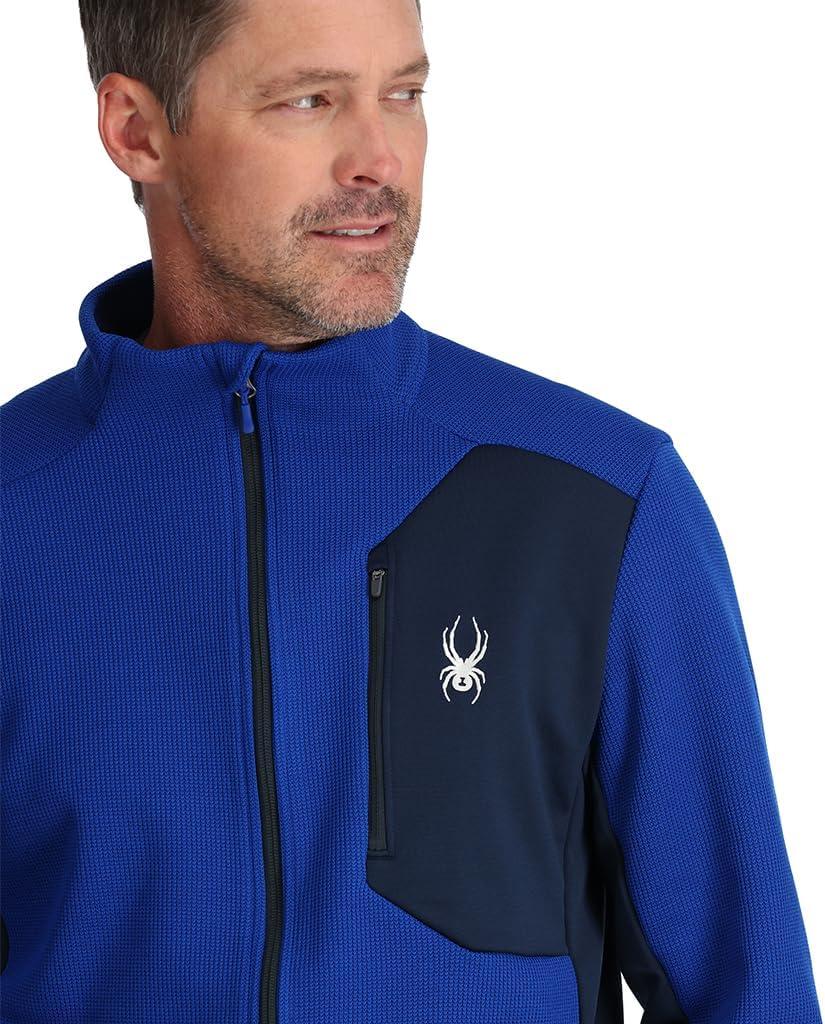 imageSpyder Mens Bandit Hybrid Full Zip Mid Layer JacketElectric Blue