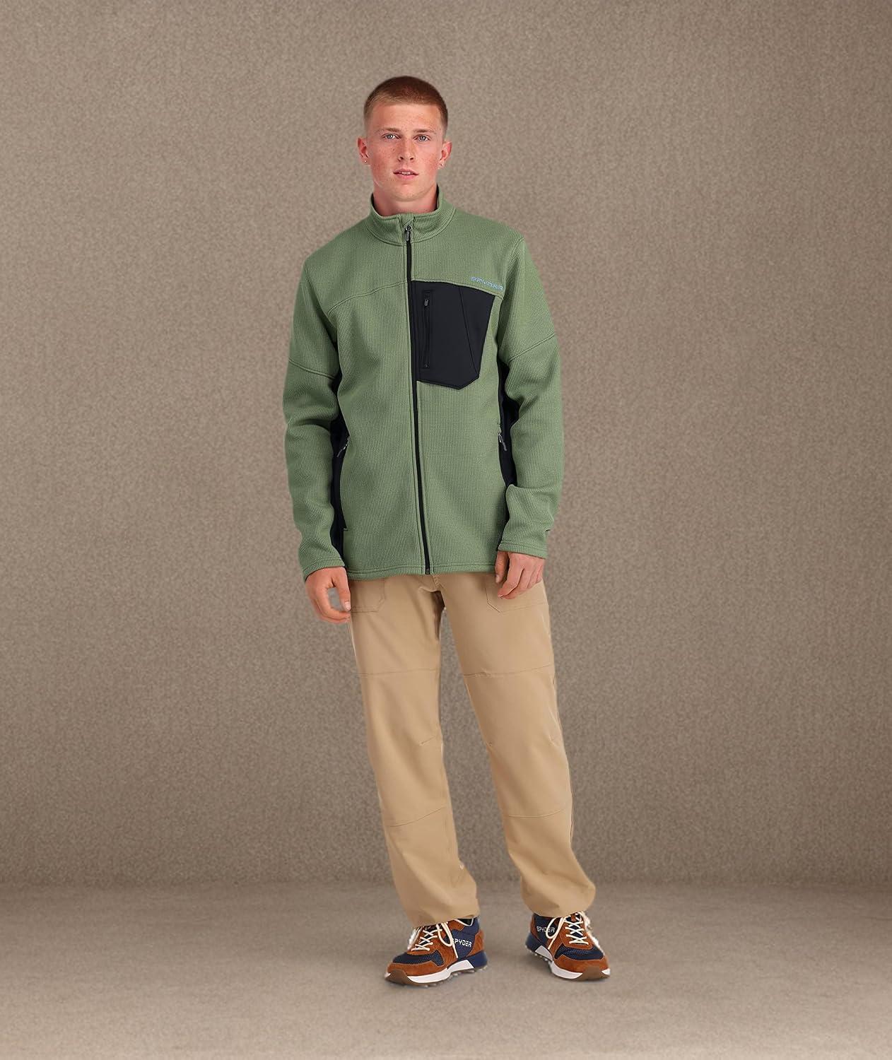 imageSpyder Mens Bandit Hybrid Full Zip Mid Layer JacketPine