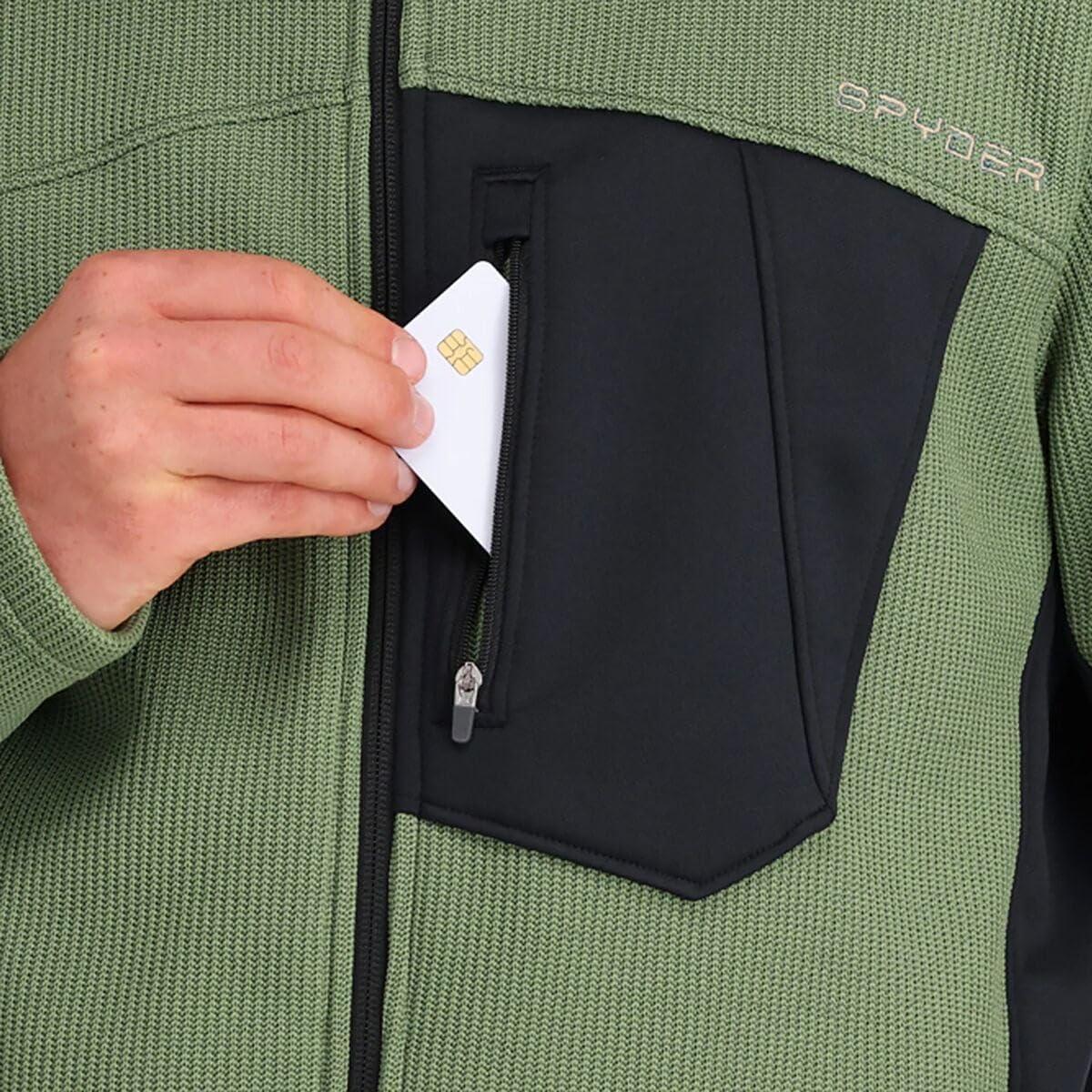imageSpyder Mens Bandit Hybrid Full Zip Mid Layer JacketPine
