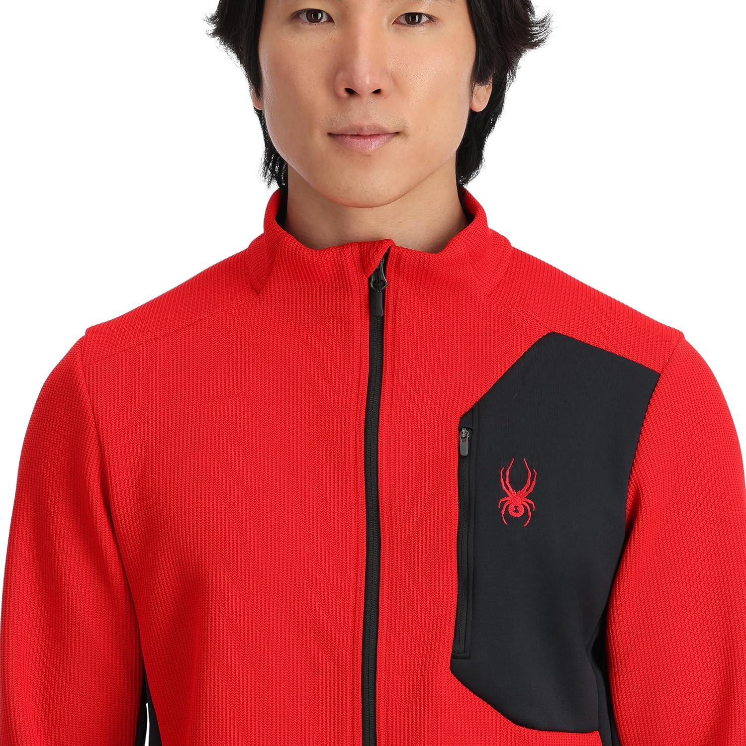 imageSpyder Mens Bandit Hybrid Full Zip Mid Layer JacketSpyder Red