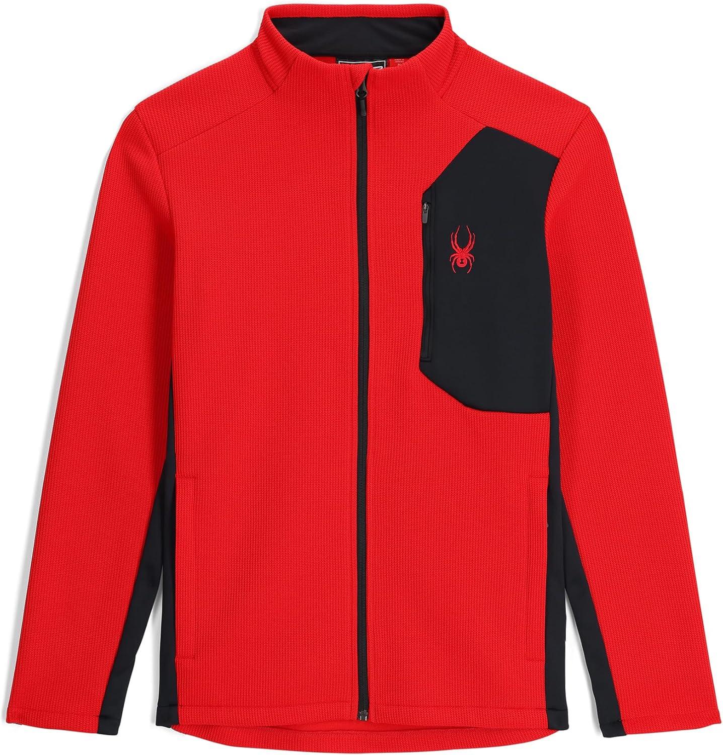 imageSpyder Mens Bandit Hybrid Full Zip Mid Layer JacketSpyder Red