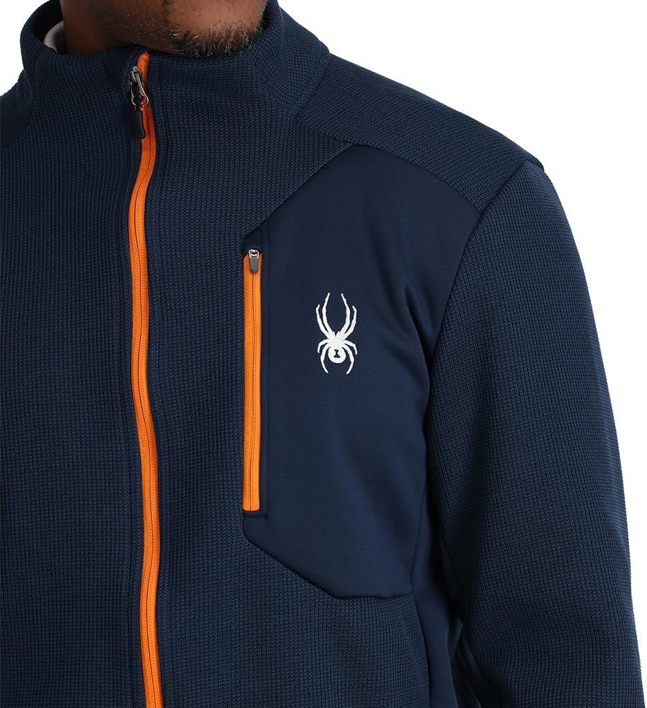 imageSpyder Mens Bandit Hybrid Full Zip Mid Layer JacketTrue Navy