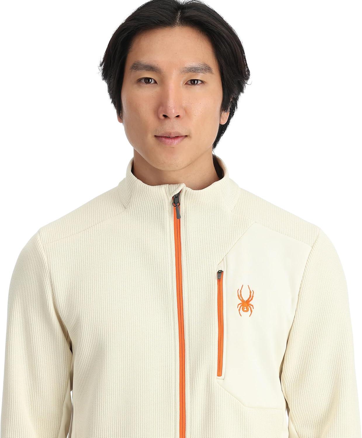 imageSpyder Mens Bandit Hybrid Full Zip Mid Layer JacketVanilla Latte