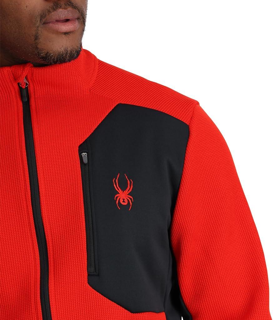imageSpyder Mens Bandit Hybrid Full Zip Mid Layer JacketVolcano