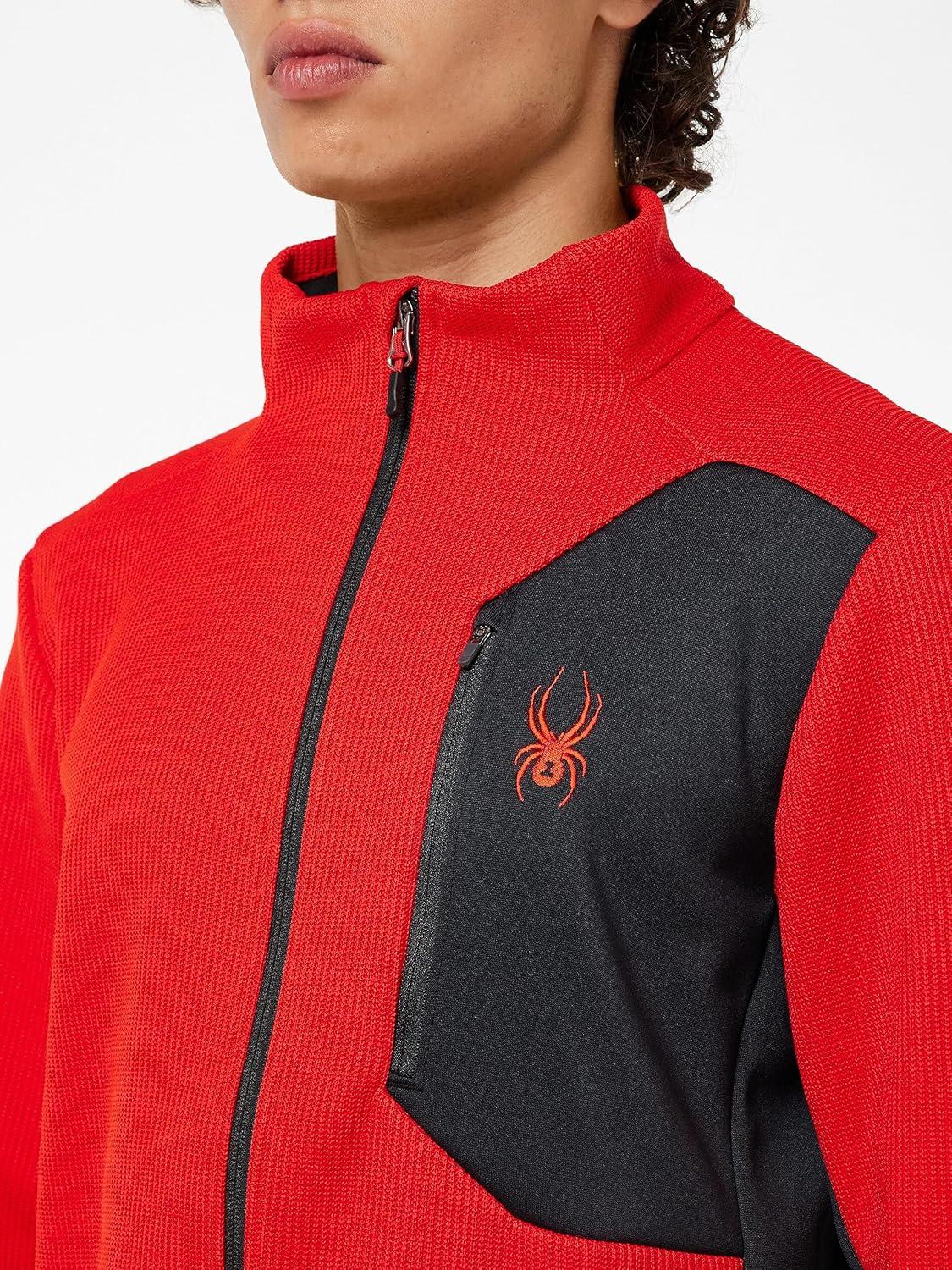 imageSpyder Mens Bandit Hybrid Full Zip Mid Layer JacketVolcano