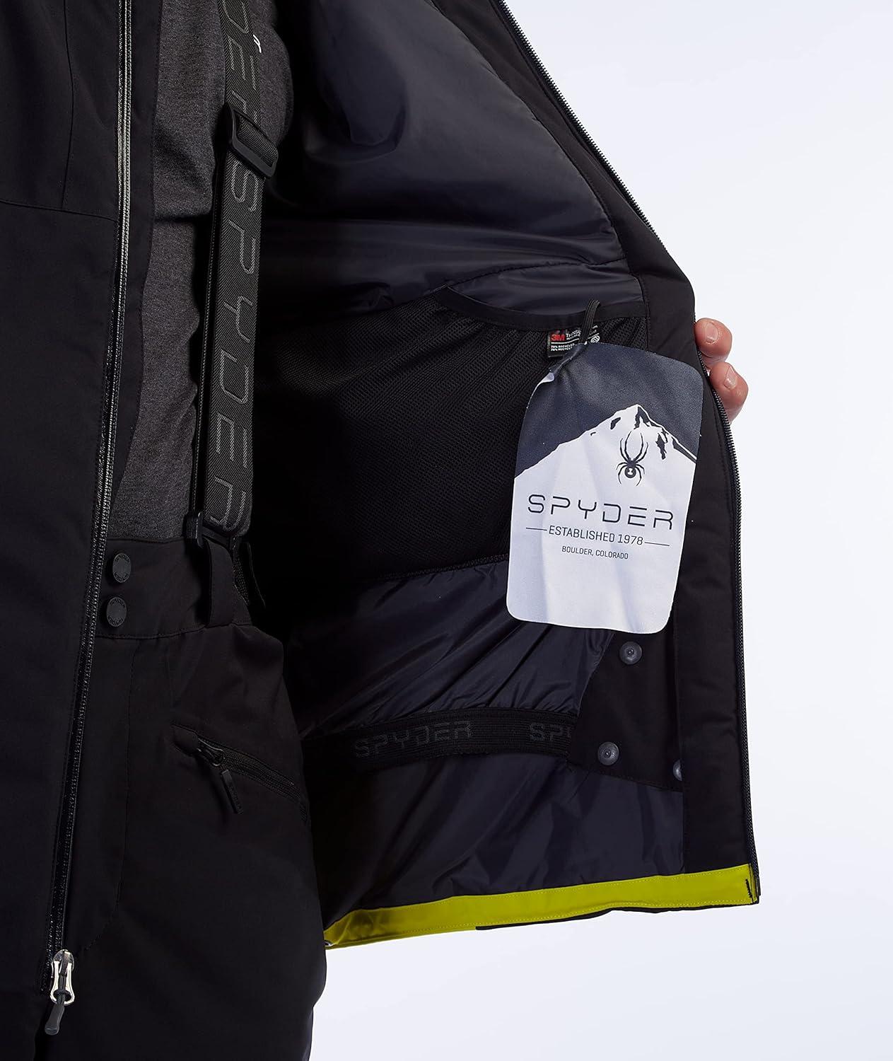 imageSpyder Mens Contact Insulated Ski Snow Hooded Snow JacketBlack S22