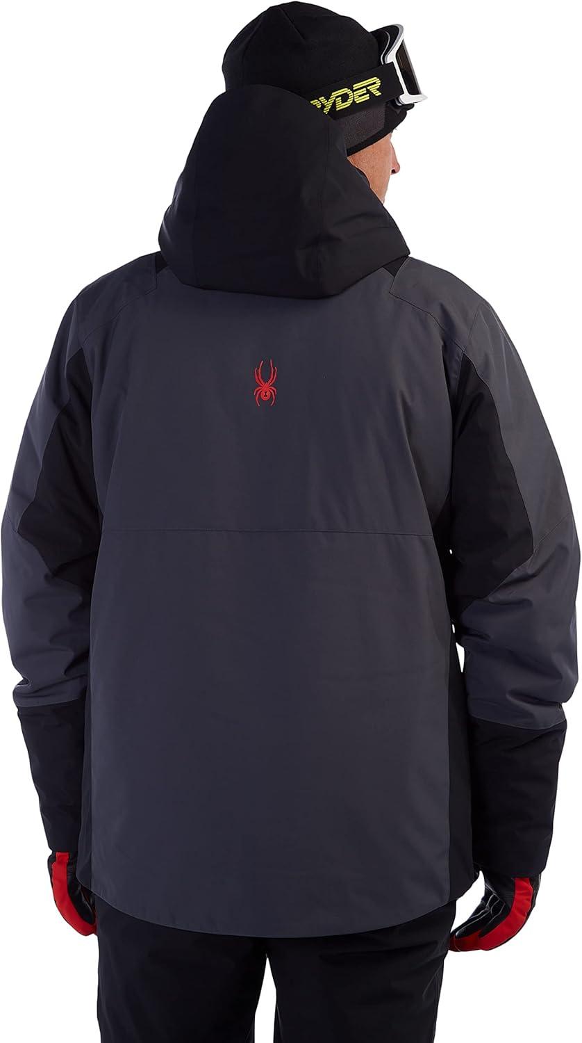 imageSpyder Mens Contact Insulated Ski Snow Hooded Snow JacketEbony