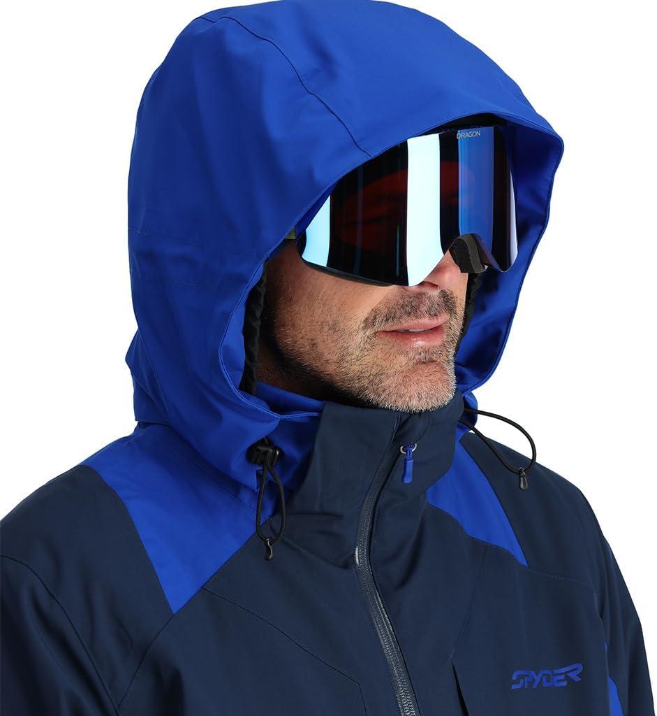 imageSpyder Mens Contact Insulated Ski Snow Hooded Snow JacketTrue Navy