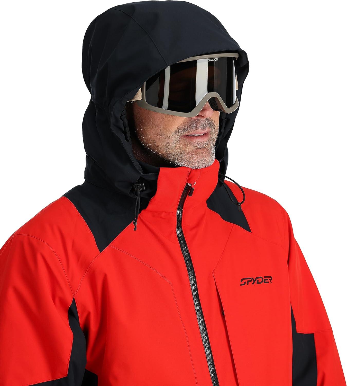 imageSpyder Mens Contact Insulated Ski Snow Hooded Snow JacketVolcano