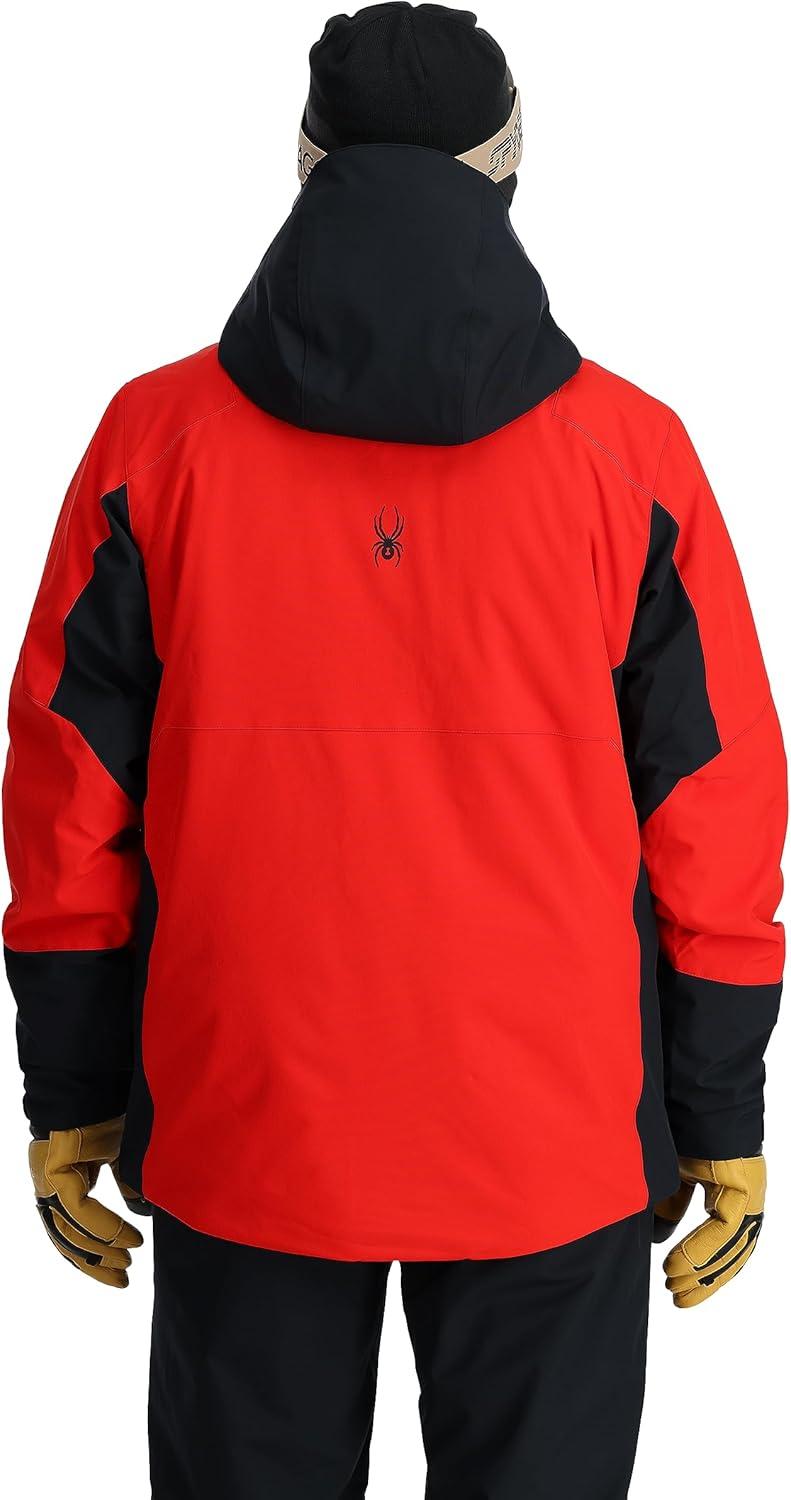imageSpyder Mens Contact Insulated Ski Snow Hooded Snow JacketVolcano