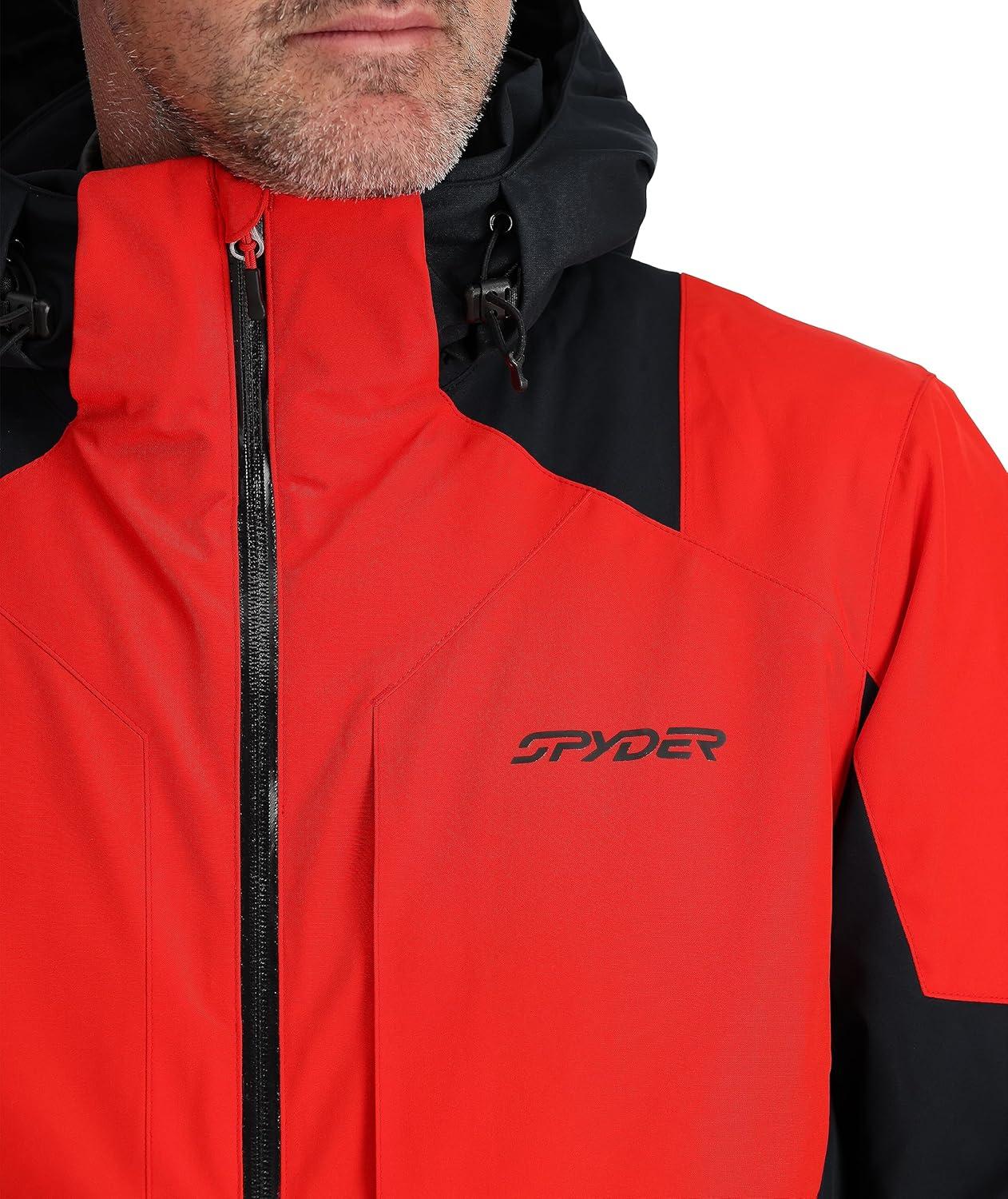 imageSpyder Mens Contact Insulated Ski Snow Hooded Snow JacketVolcano
