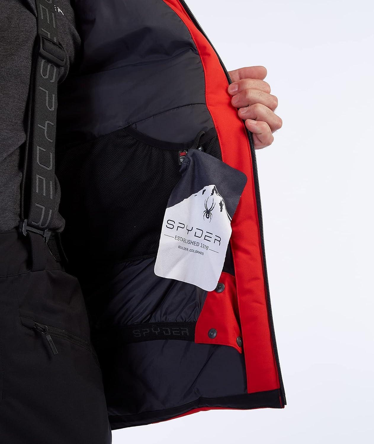 imageSpyder Mens Contact Insulated Ski Snow Hooded Snow JacketVolcano S22