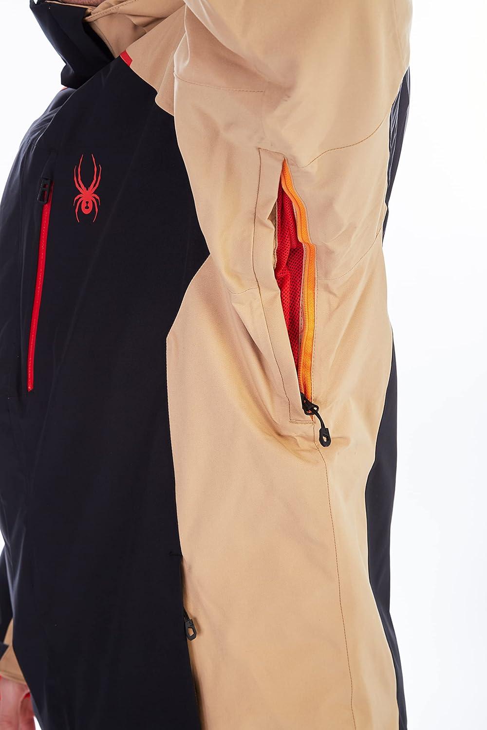 imageSpyder Mens Copper Insulated Ski Snow Hooded JacketBlack Tannin