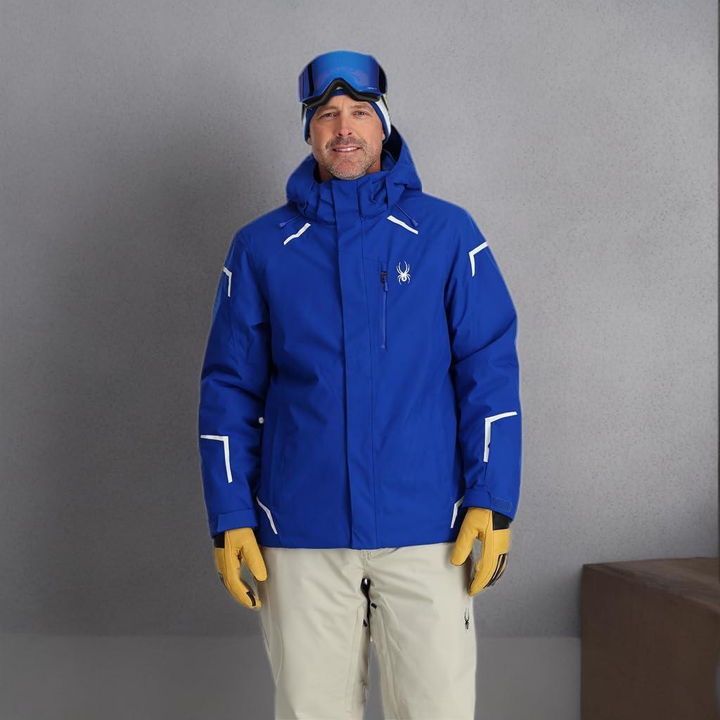 imageSpyder Mens Copper Insulated Ski Snow Hooded JacketElectric Blue