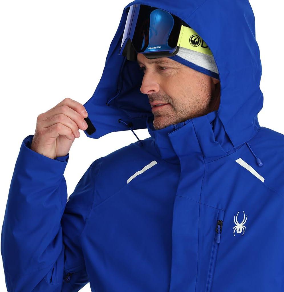 imageSpyder Mens Copper Insulated Ski Snow Hooded JacketElectric Blue