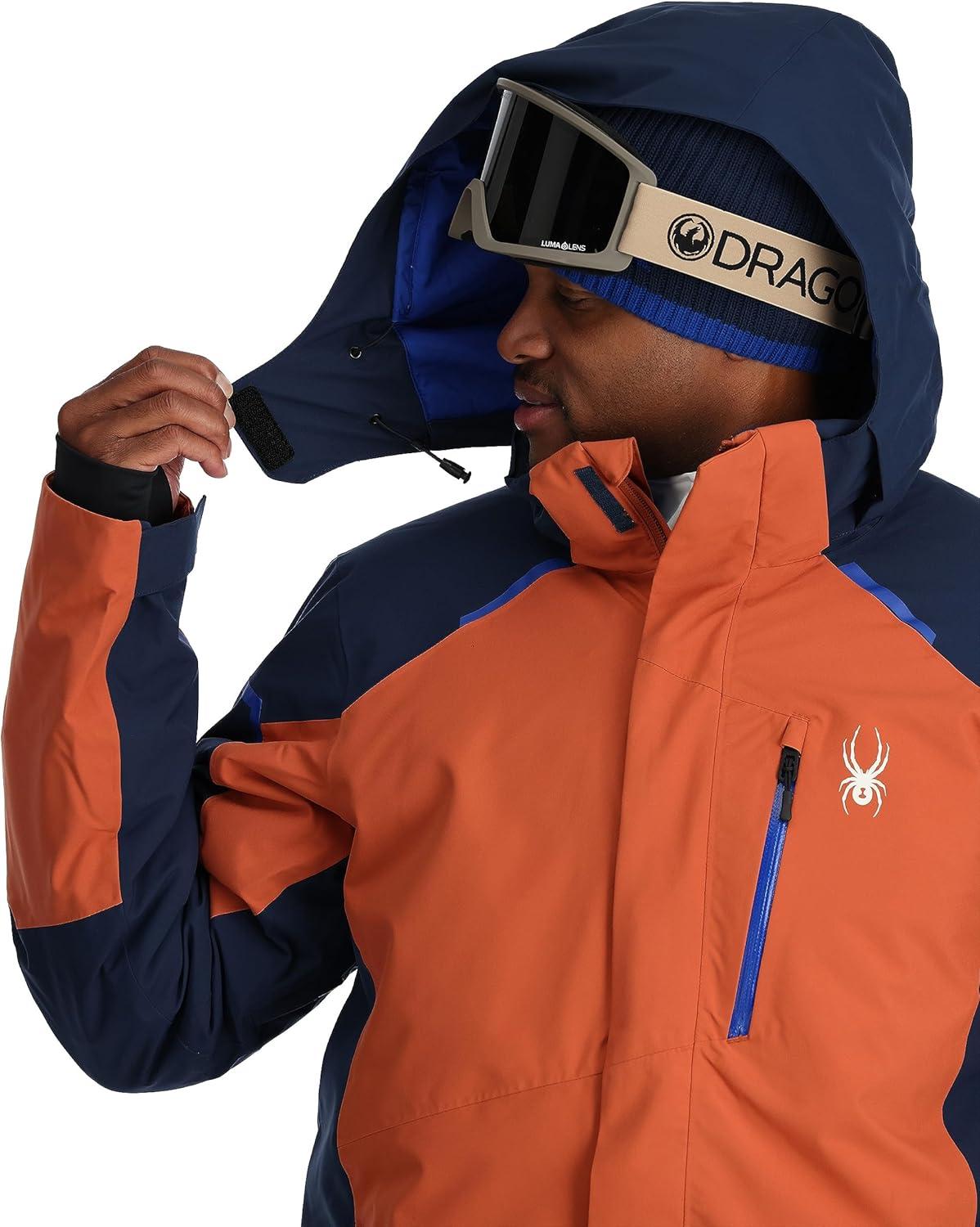 imageSpyder Mens Copper Insulated Ski Snow Hooded JacketSaddle