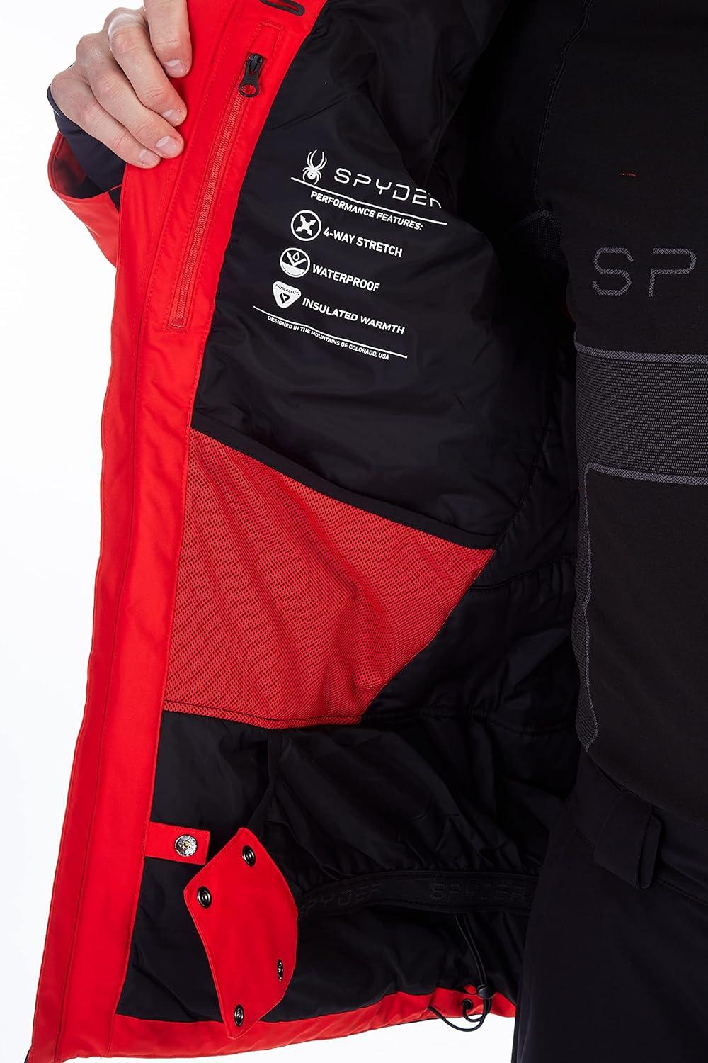 imageSpyder Mens Copper Insulated Ski Snow Hooded JacketVolcano Black