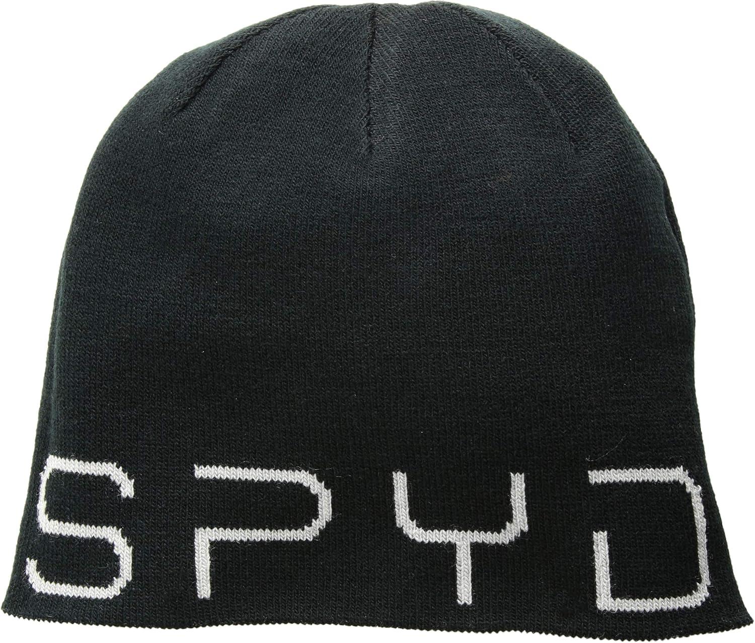 imageSpyder Mens Innsbruck Reversible Ski Winter BeanieBlackAlloy