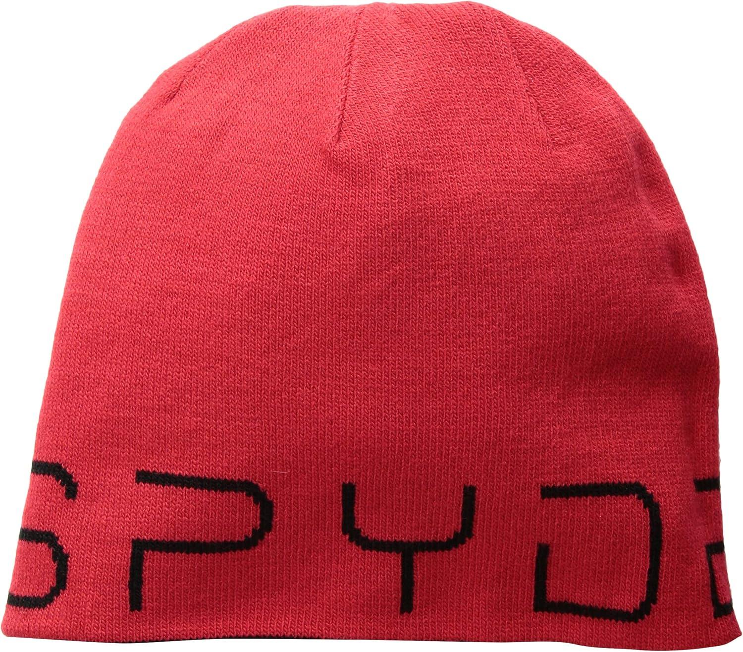 imageSpyder Mens Innsbruck Reversible Ski Winter BeanieRedBlack