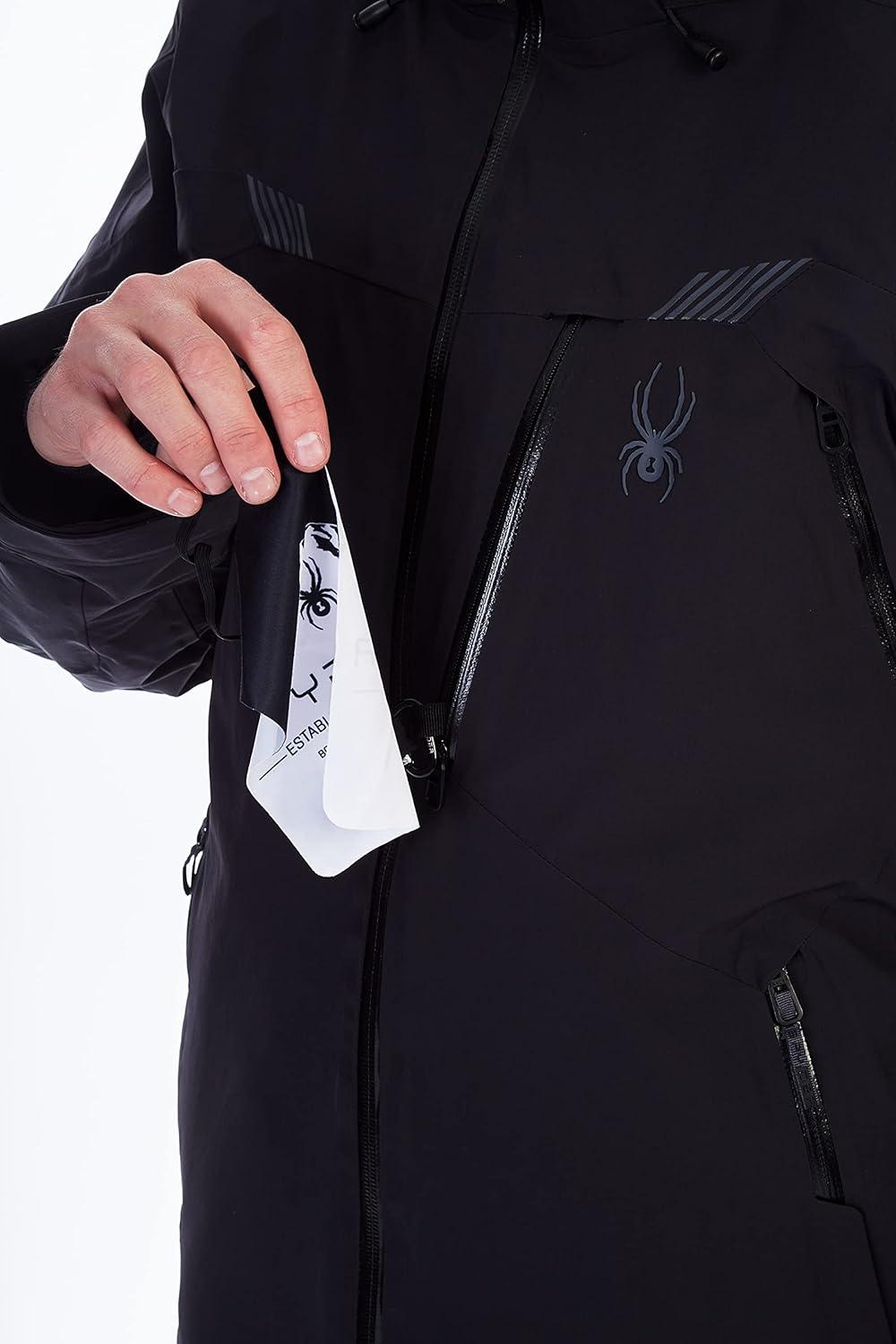 imageSpyder Mens Leader Insulated Hooded Ski Snow JacketBlack Black