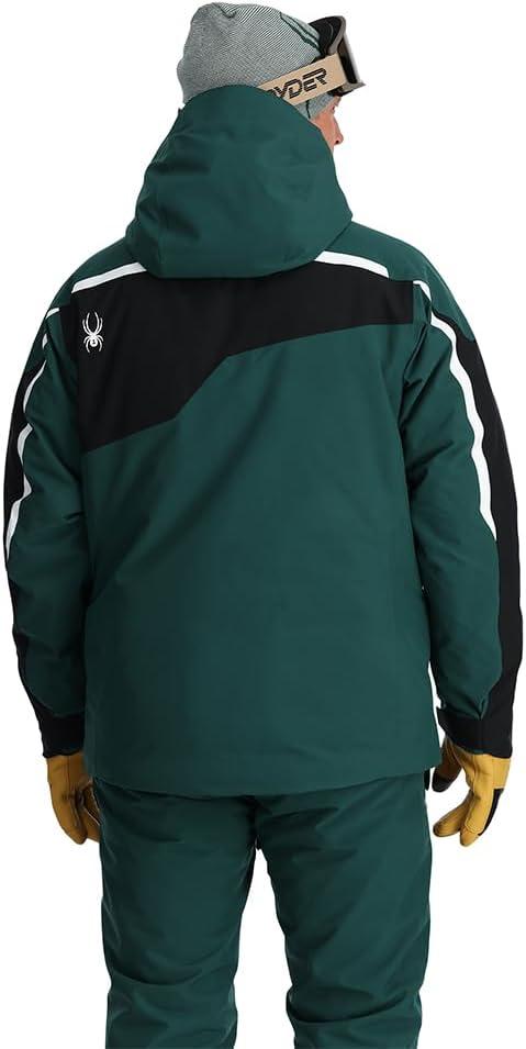 imageSpyder Mens Leader Insulated Hooded Ski Snow JacketCypress Green