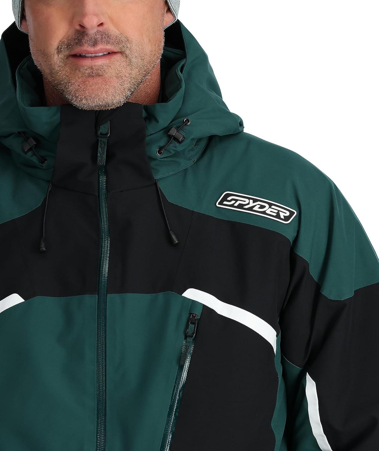 imageSpyder Mens Leader Insulated Hooded Ski Snow JacketCypress Green