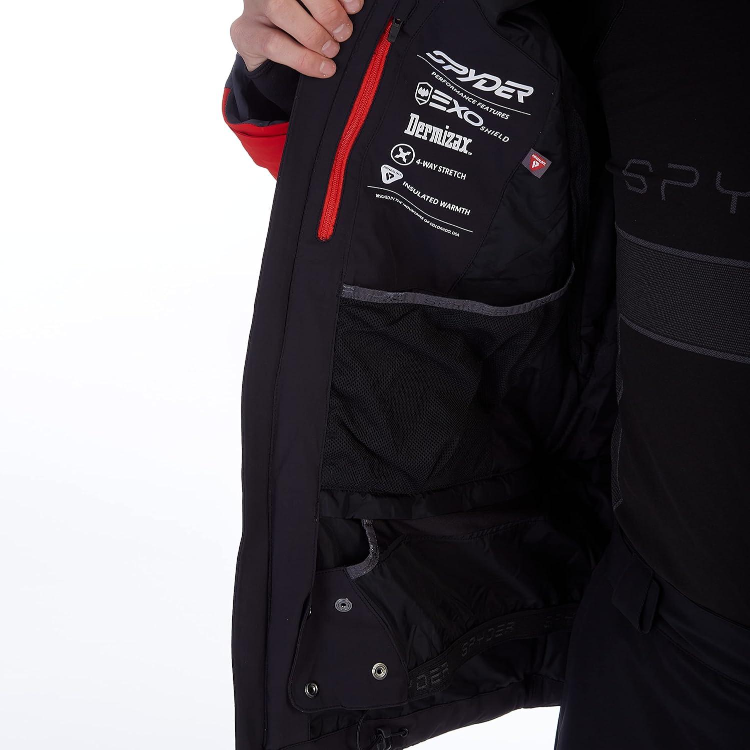 imageSpyder Mens Leader Insulated Hooded Ski Snow JacketEbony