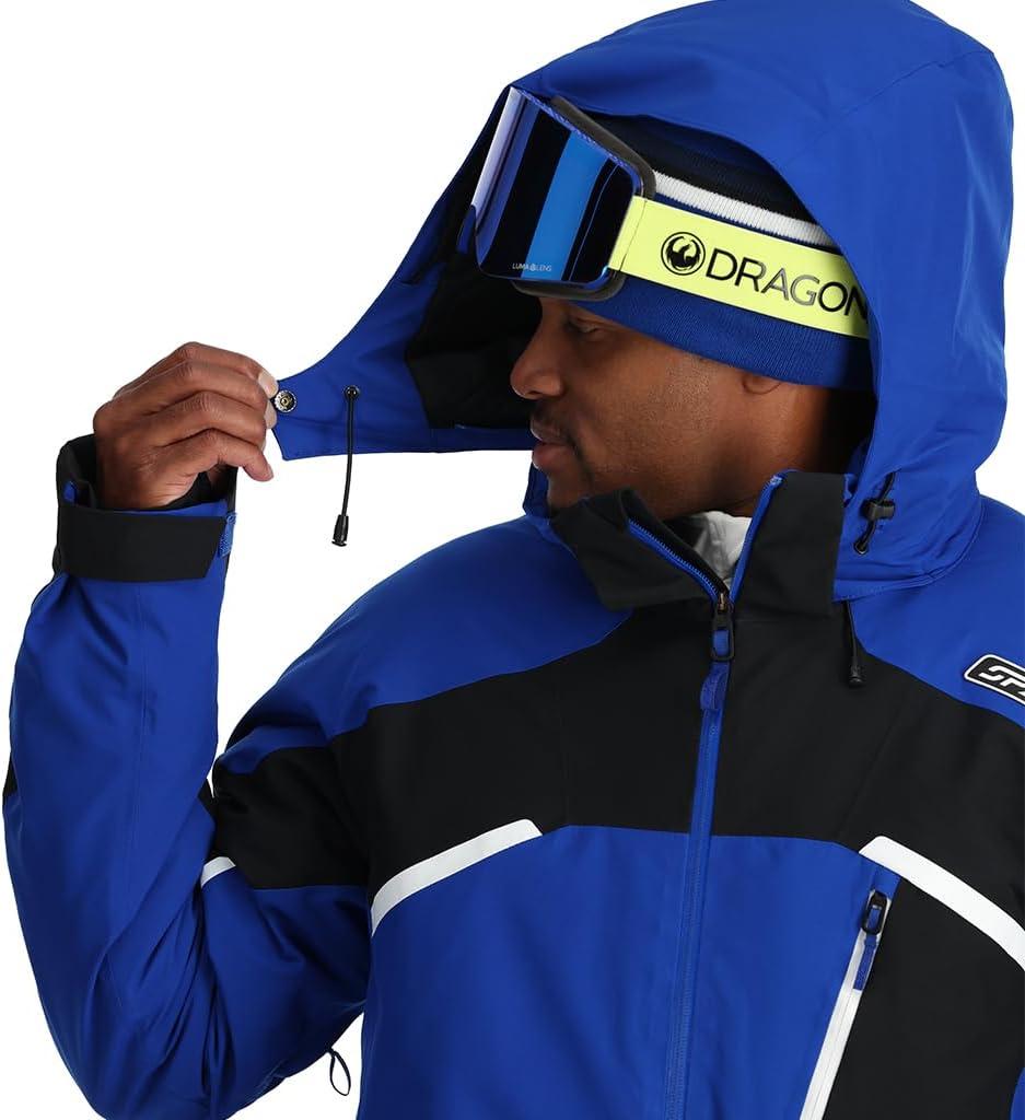 imageSpyder Mens Leader Insulated Hooded Ski Snow JacketElectric Blue