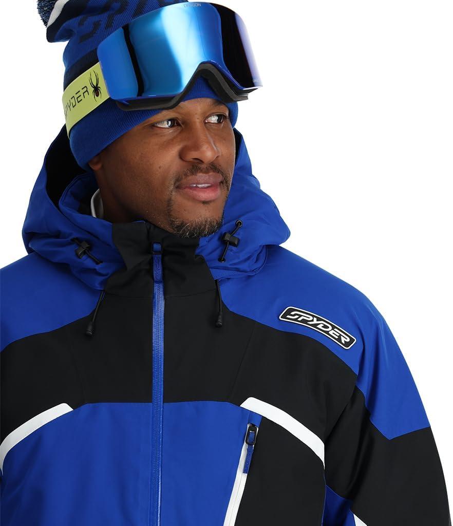 imageSpyder Mens Leader Insulated Hooded Ski Snow JacketElectric Blue