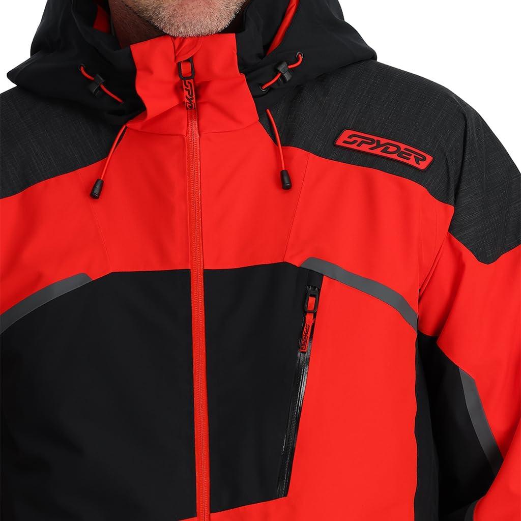 imageSpyder Mens Leader Insulated Hooded Ski Snow JacketVolcano