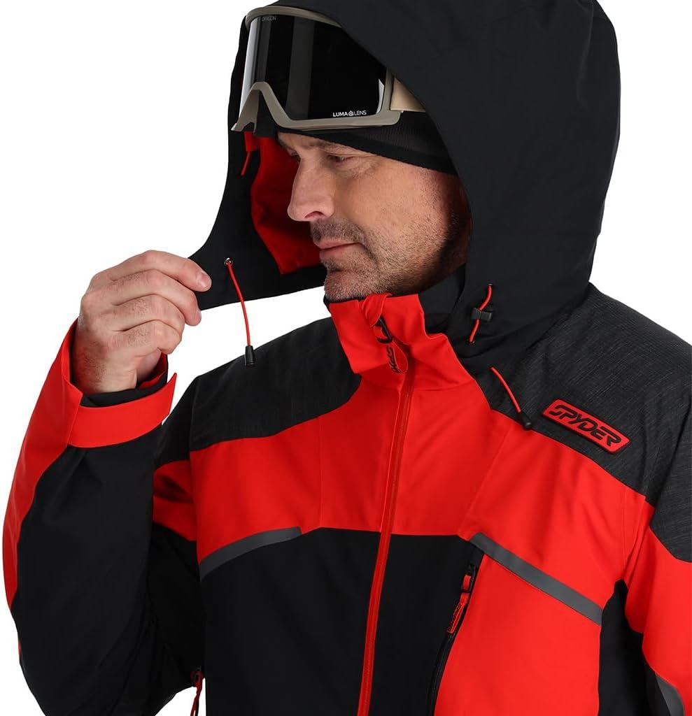 imageSpyder Mens Leader Insulated Hooded Ski Snow JacketVolcano