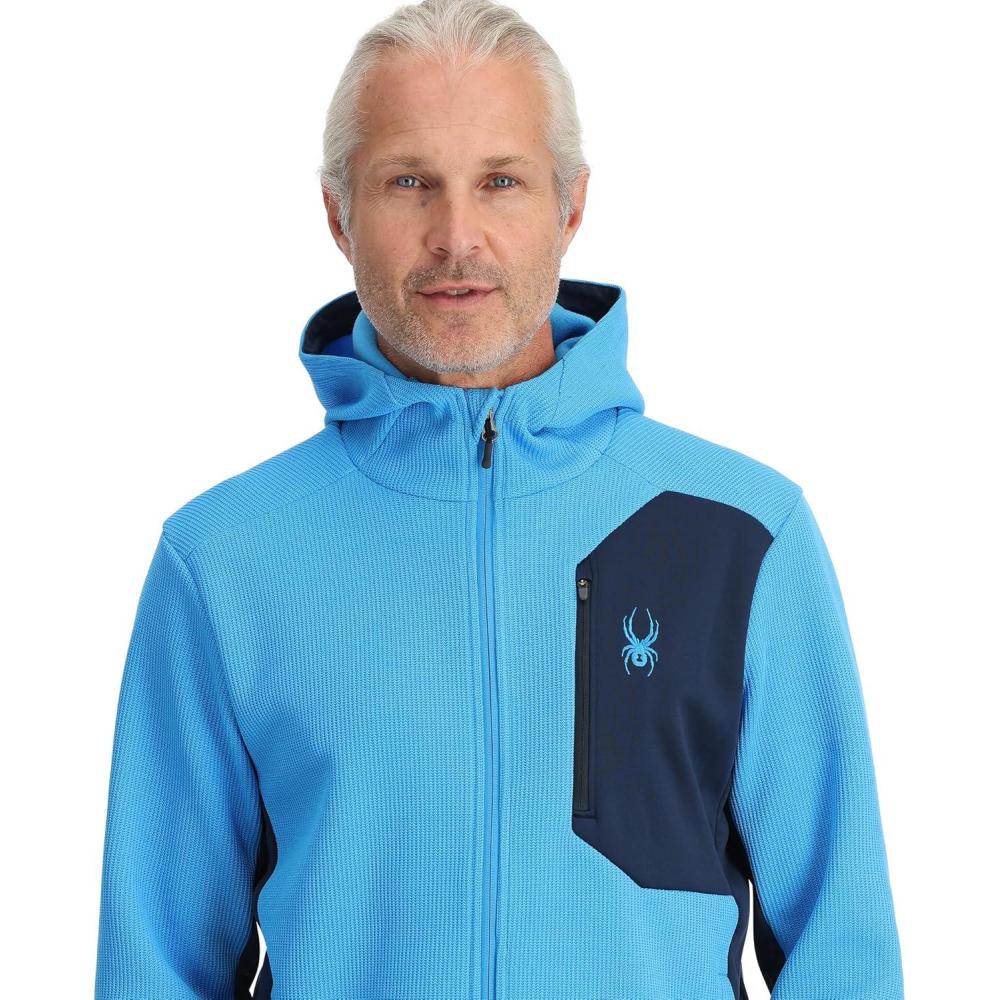 imageSpyder Mens Bandit Hooded JacketAether Blue