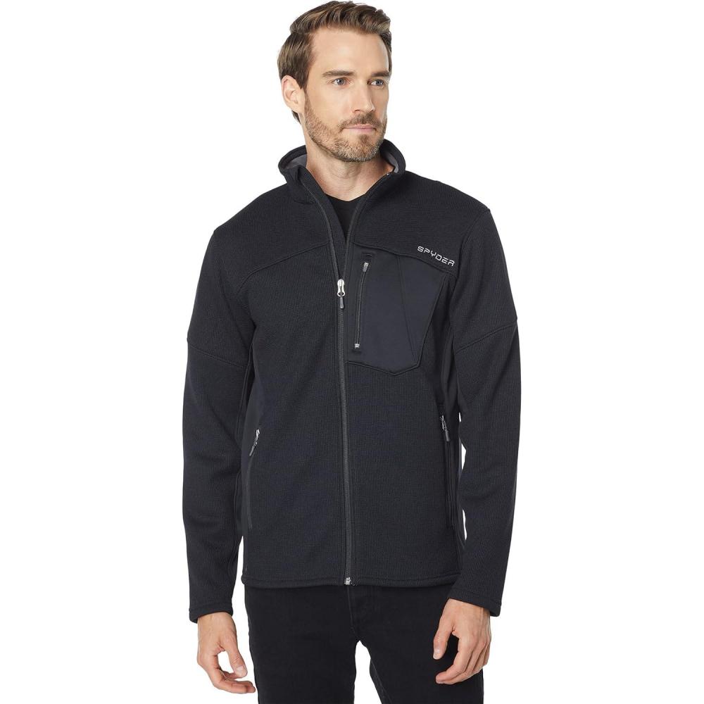 imageSpyder Mens Bandit Hybrid Full Zip Mid Layer JacketBlack S23