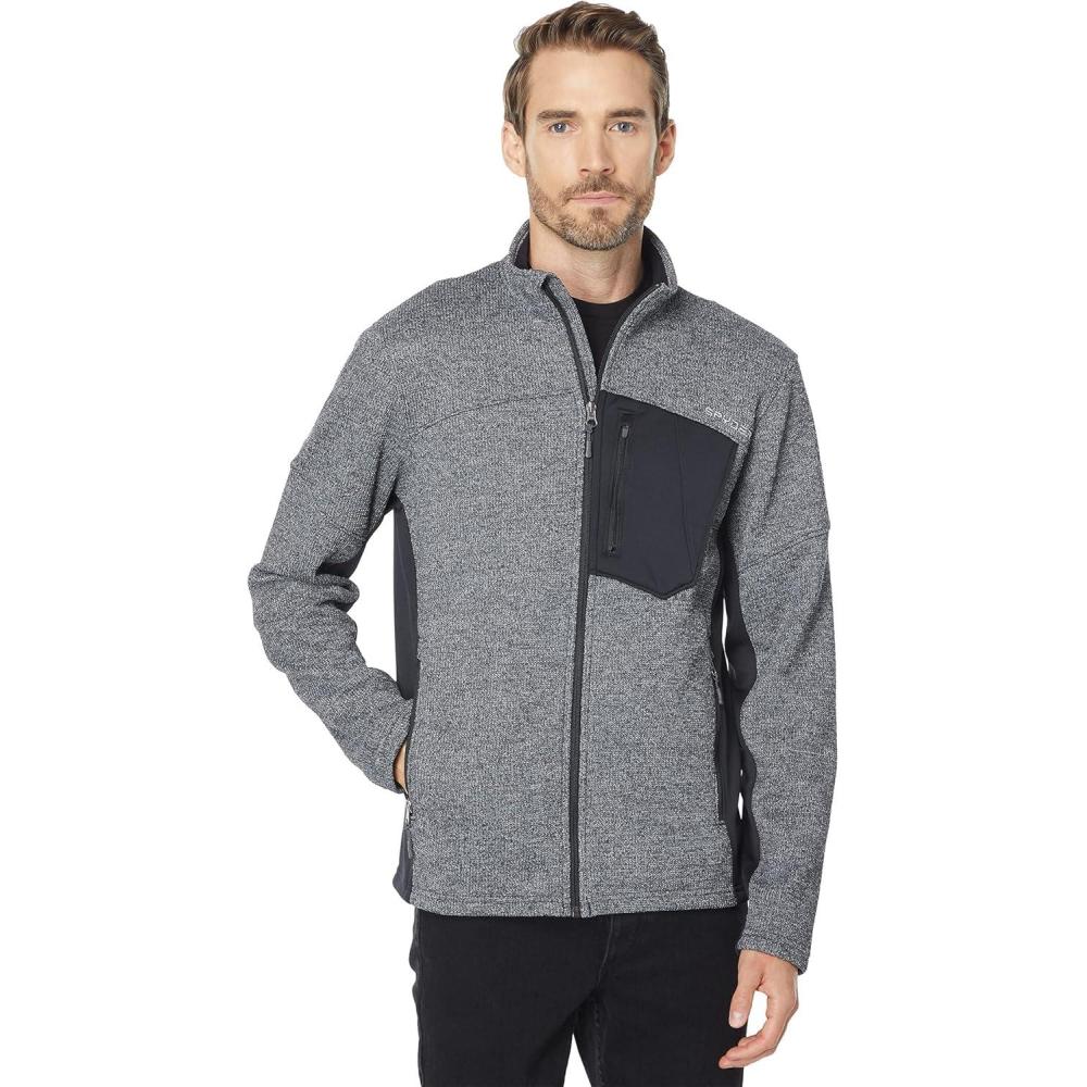 imageSpyder Mens Bandit Hybrid Full Zip Mid Layer JacketBlk All