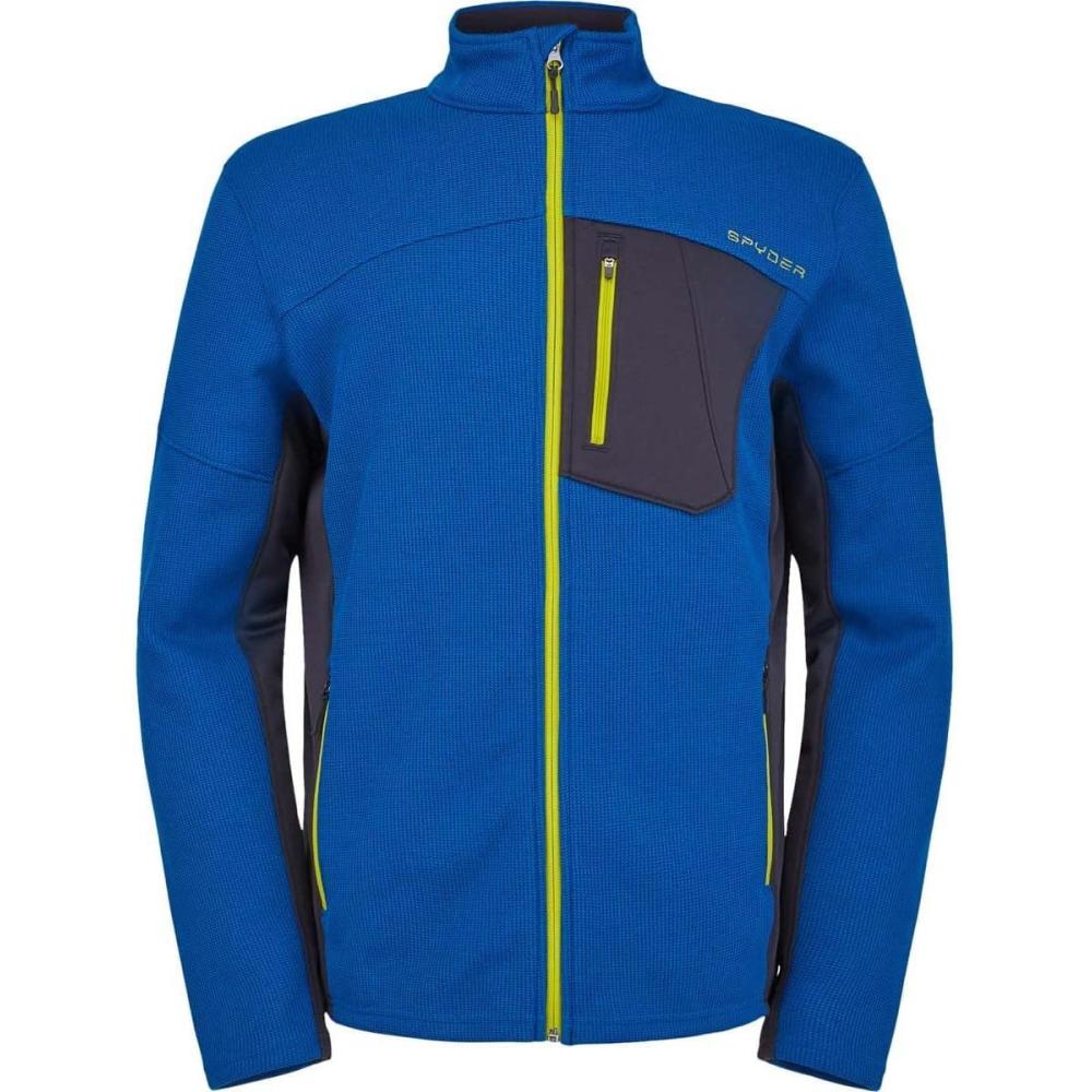 imageSpyder Mens Bandit Hybrid Full Zip Mid Layer JacketOld Glory Ebony
