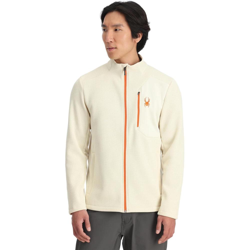 imageSpyder Mens Bandit Hybrid Full Zip Mid Layer JacketVanilla Latte