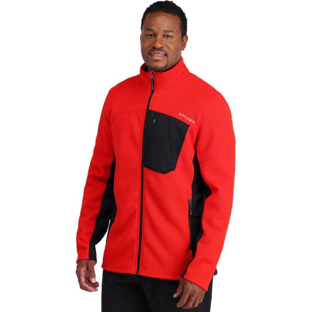 imageSpyder Mens Bandit Hybrid Full Zip Mid Layer JacketVco Blk