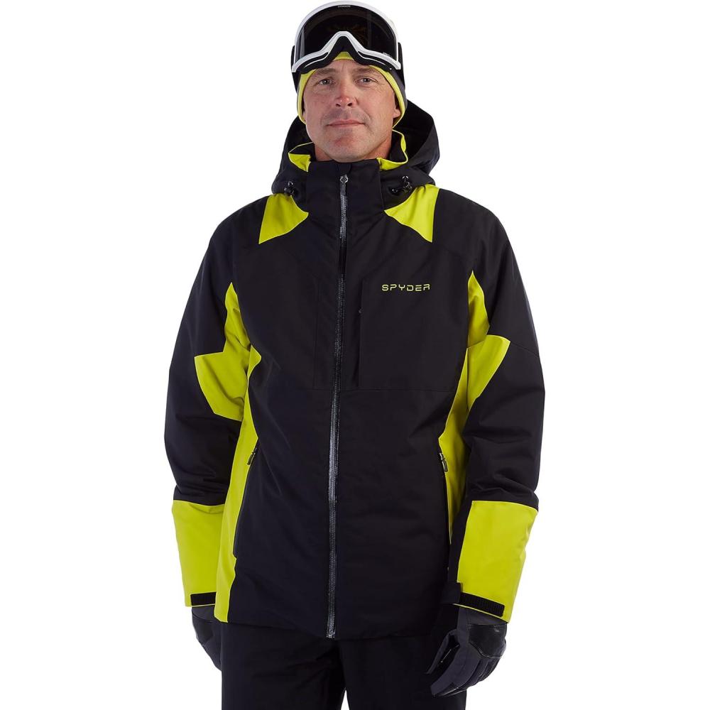 imageSpyder Mens Contact Insulated Ski Snow Hooded Snow JacketBlack S22