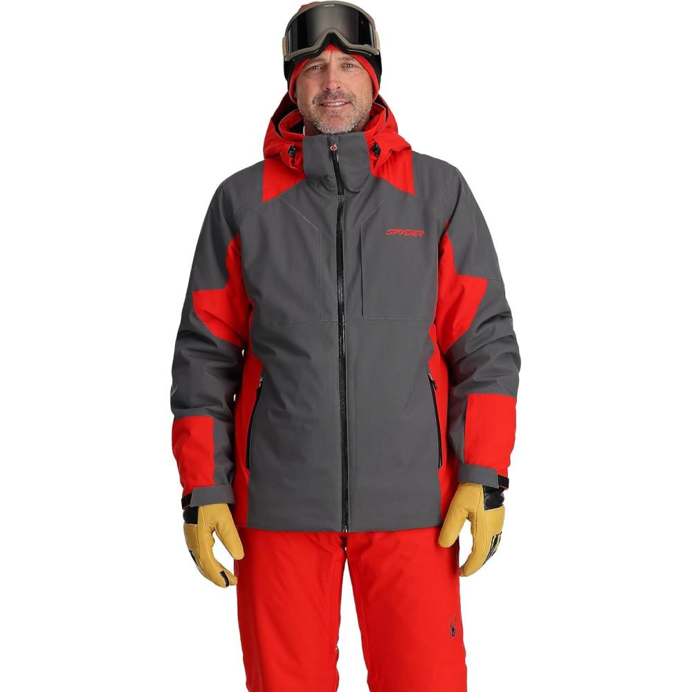 imageSpyder Mens Contact Insulated Ski Snow Hooded Snow JacketPolar