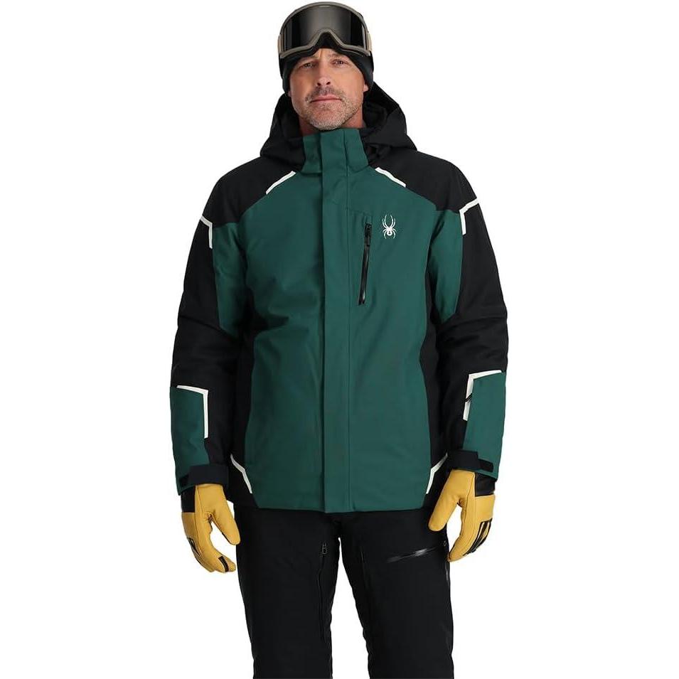imageSpyder Mens Copper Insulated Ski Snow Hooded JacketCypress Green
