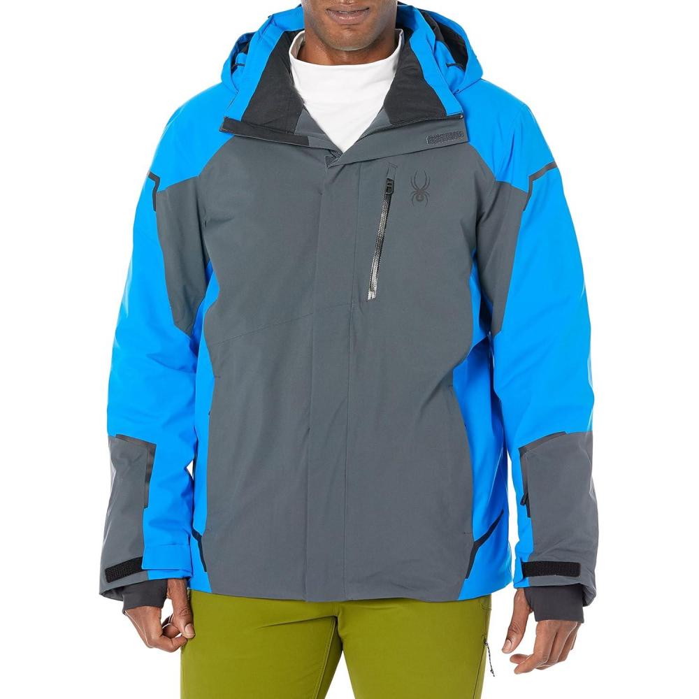 imageSpyder Mens Copper Insulated Ski Snow Hooded JacketEbony Collegiate