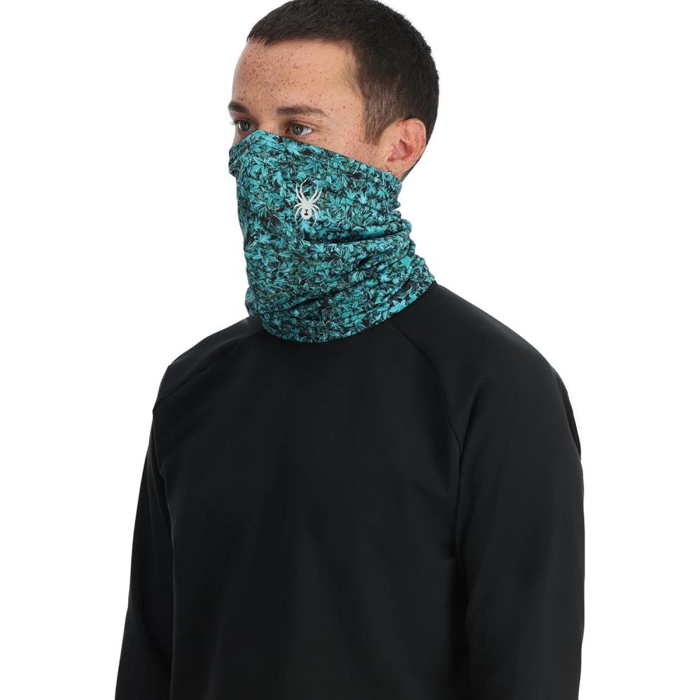 imageSpyder Mens Cruise Tube Ski Neck Gaiter Face Mask Neck WarmerMaple Haze Teal Green
