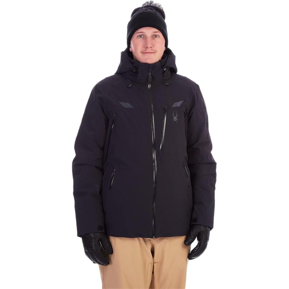 imageSpyder Mens Leader Insulated Hooded Ski Snow JacketBlack Black