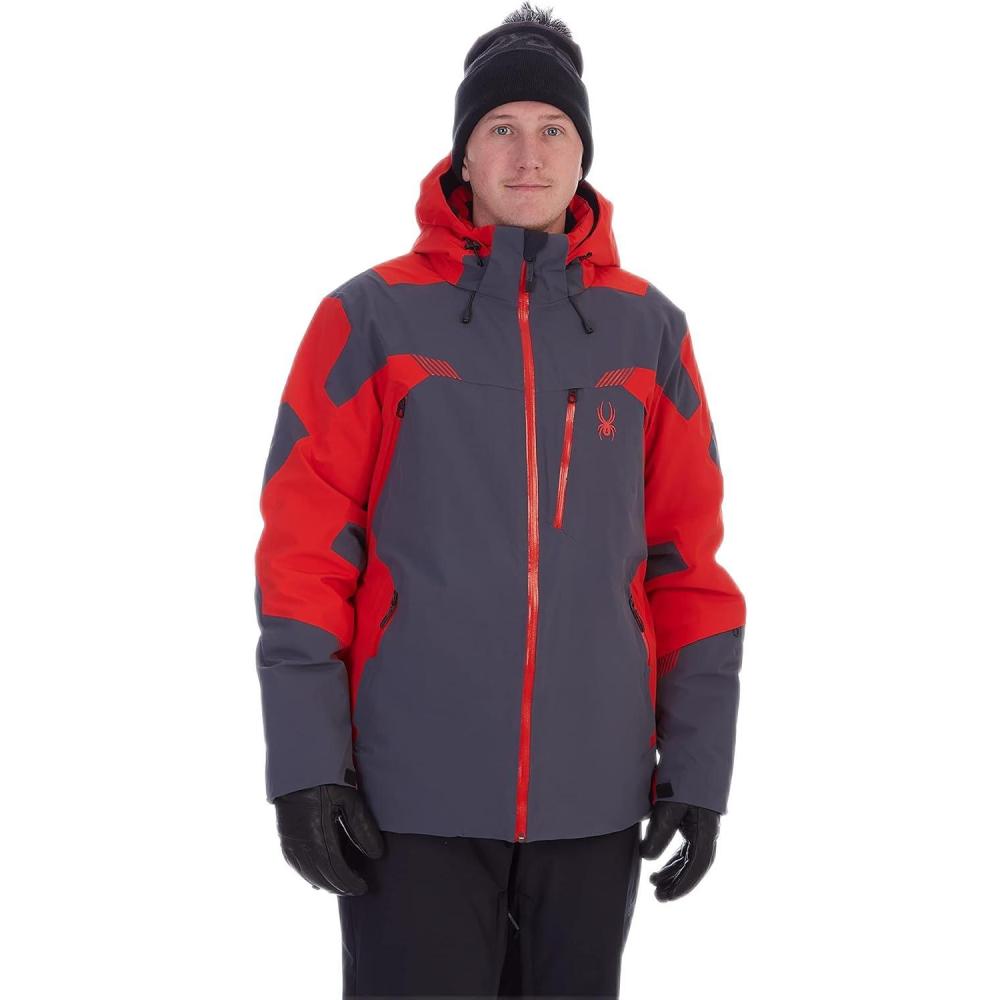 imageSpyder Mens Leader Insulated Hooded Ski Snow JacketEbony